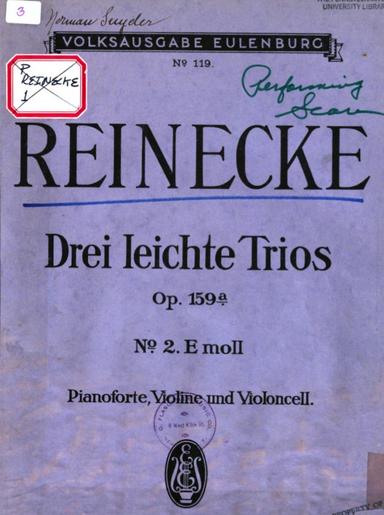 3 Easy Piano Trios, Op.159