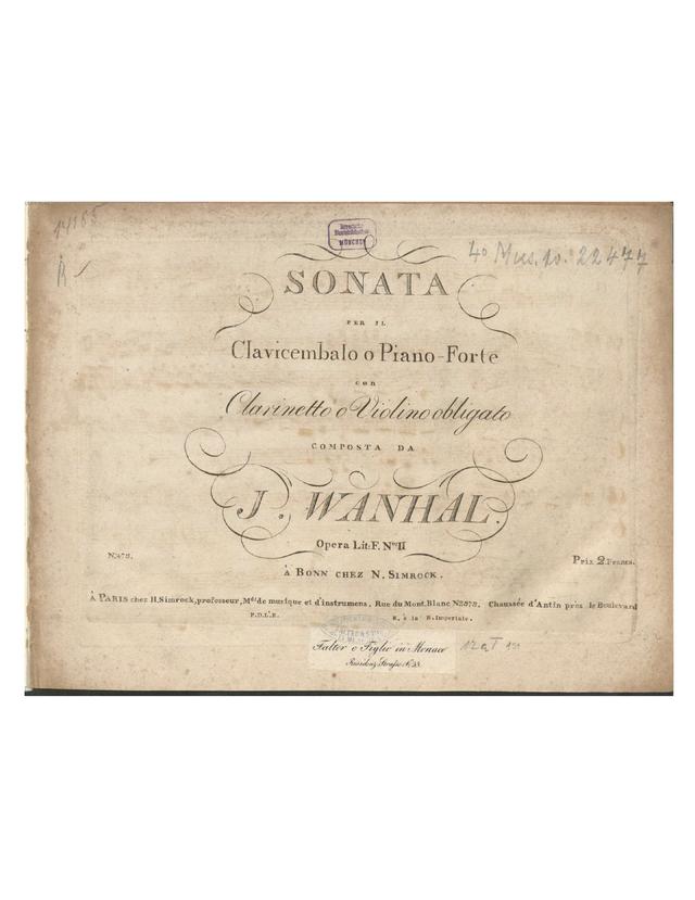 Clarinet Sonata in C major